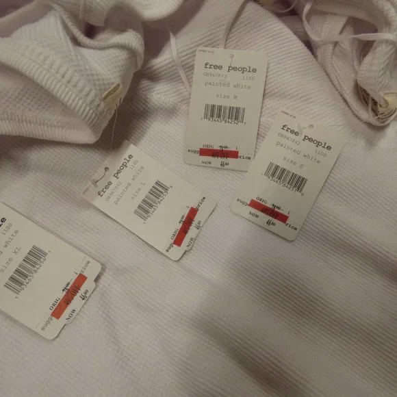 $78.00 Free People Amelia Thermal Top, White - Picture 4 of 11